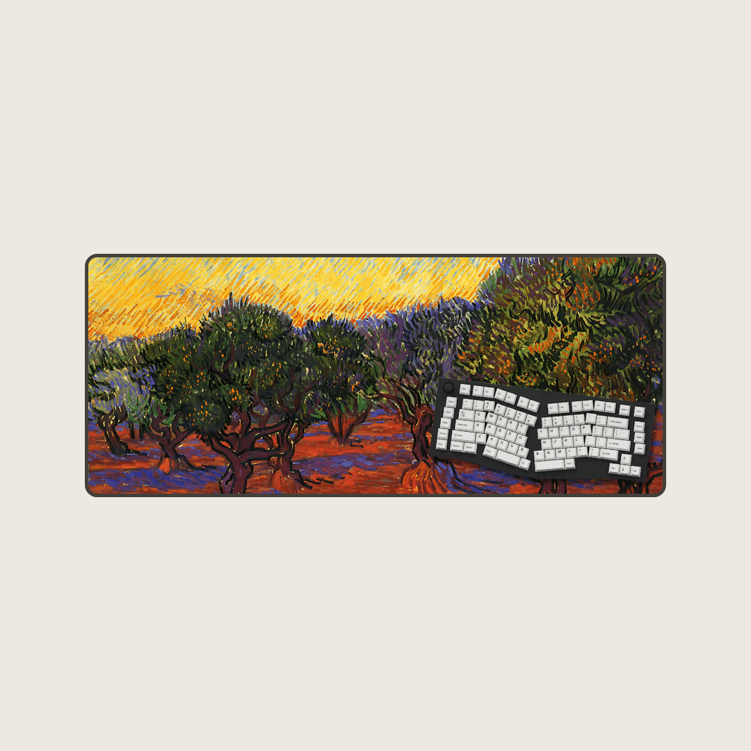 Fiery Fields - Van Gogh Art Mouse Pads