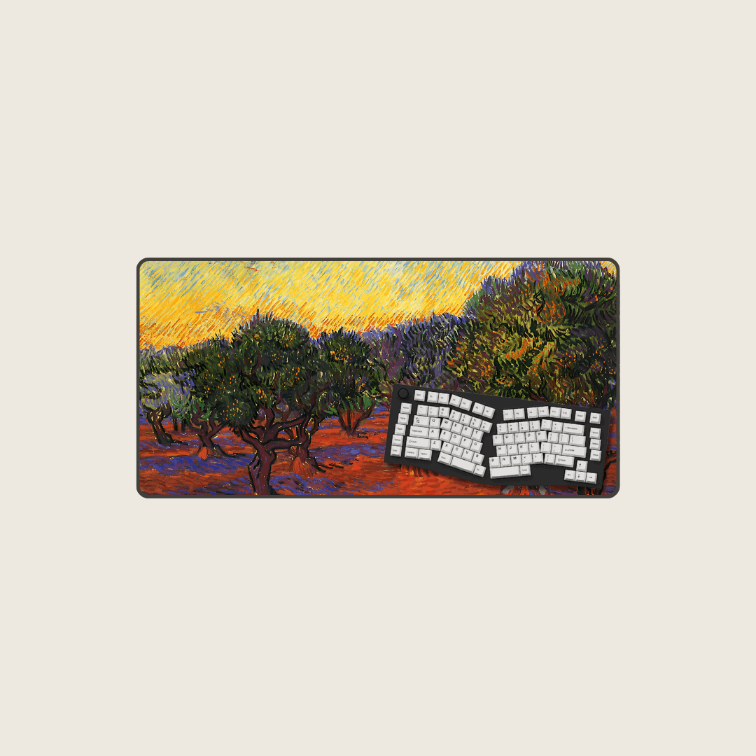 Fiery Fields - Van Gogh Art Mouse Pads