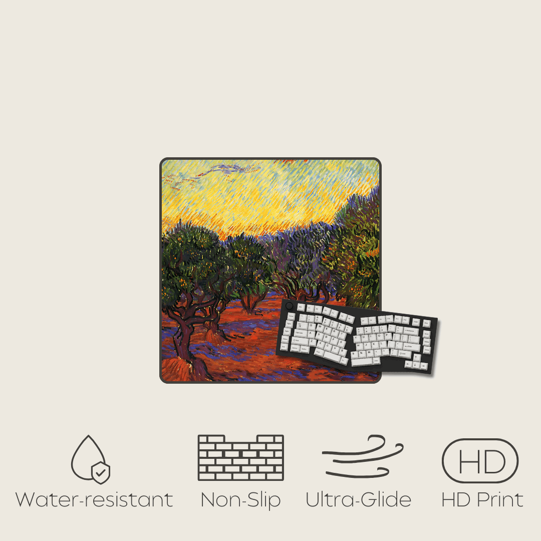 Fiery Fields - Van Gogh Art Mouse Pads