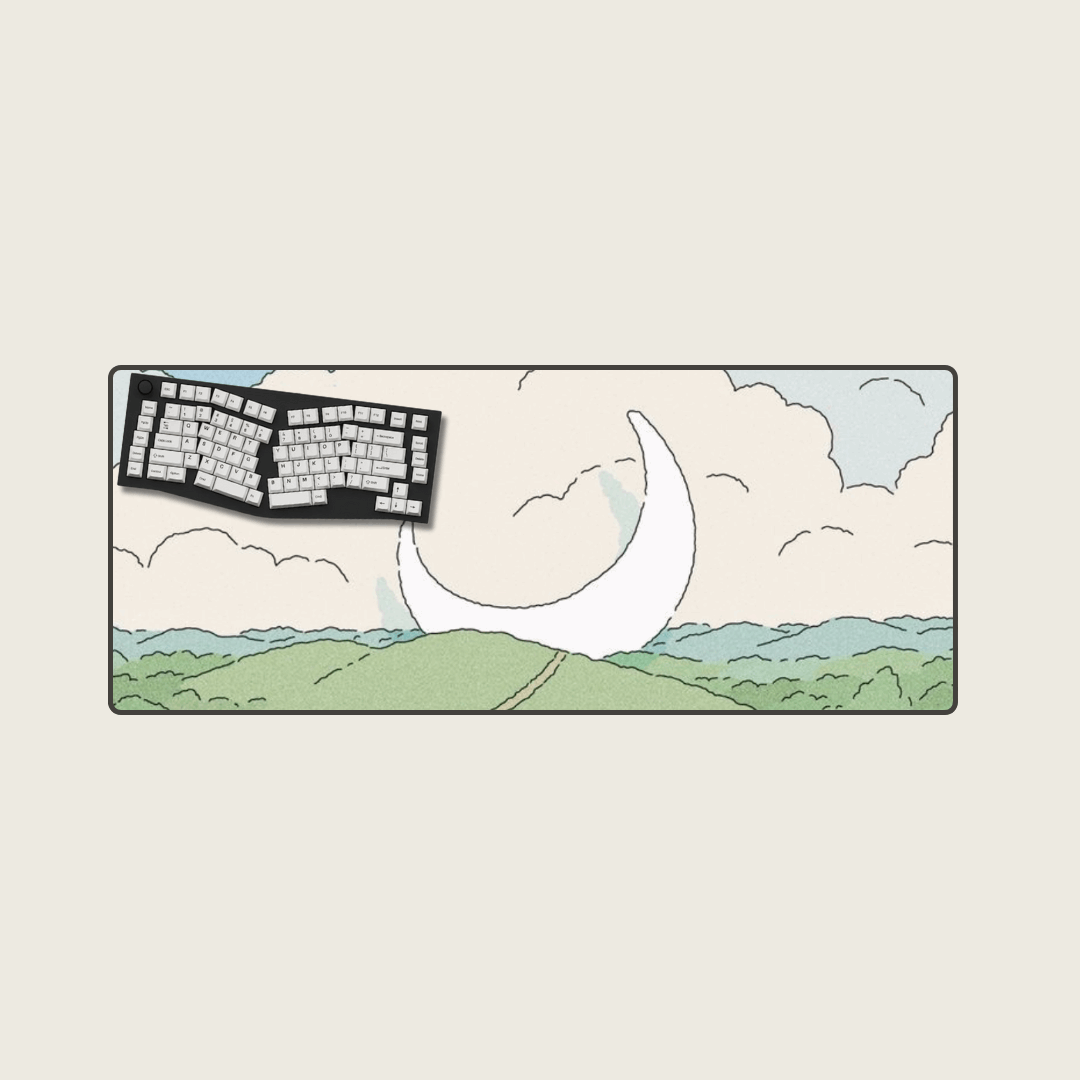 Meadow Moonrise - Dream Landscape Mouse Pads