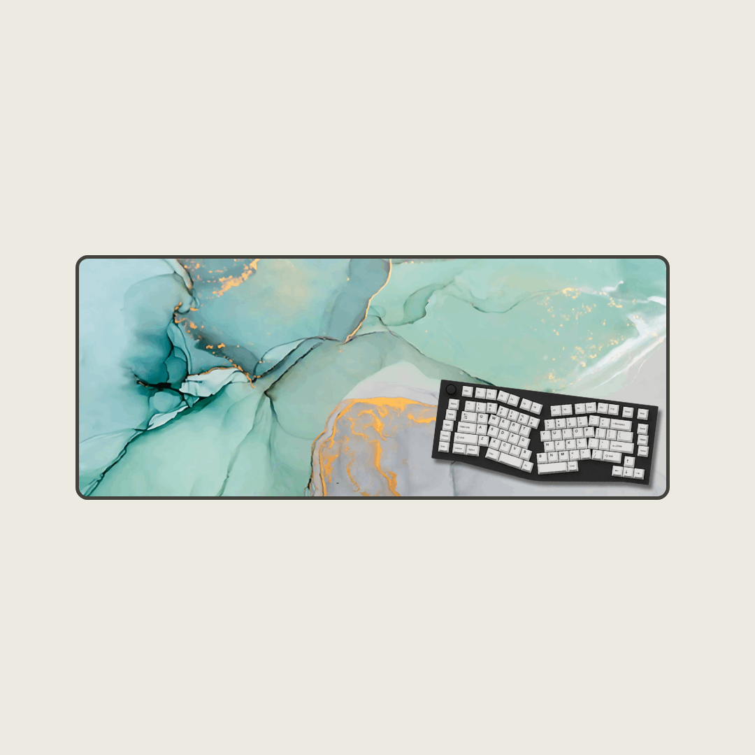 Turquoise - Marble Mouse Pads
