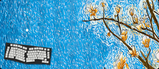 Blue Bloom - Van Gogh Art Mouse Pads