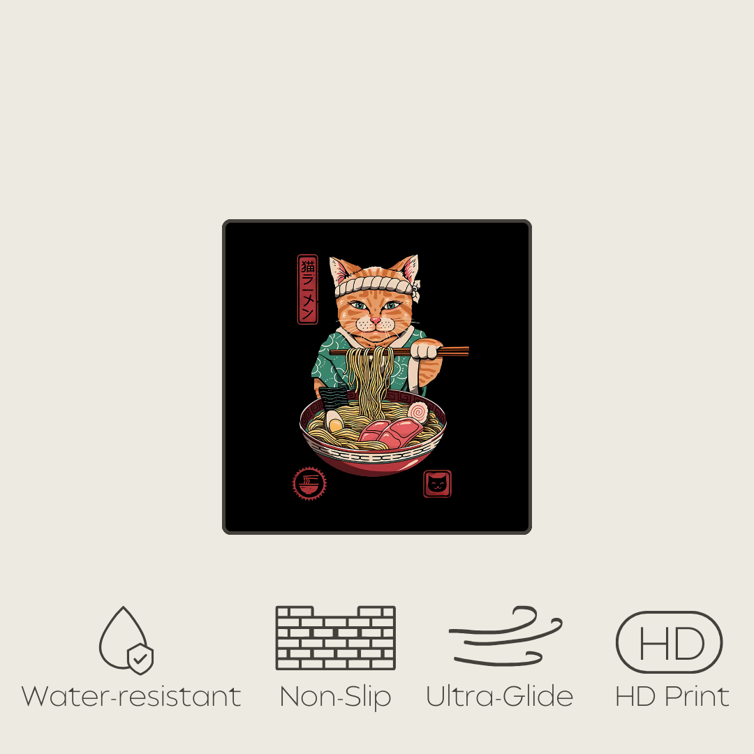 Mewdles - Ninja Cat Mouse Pads