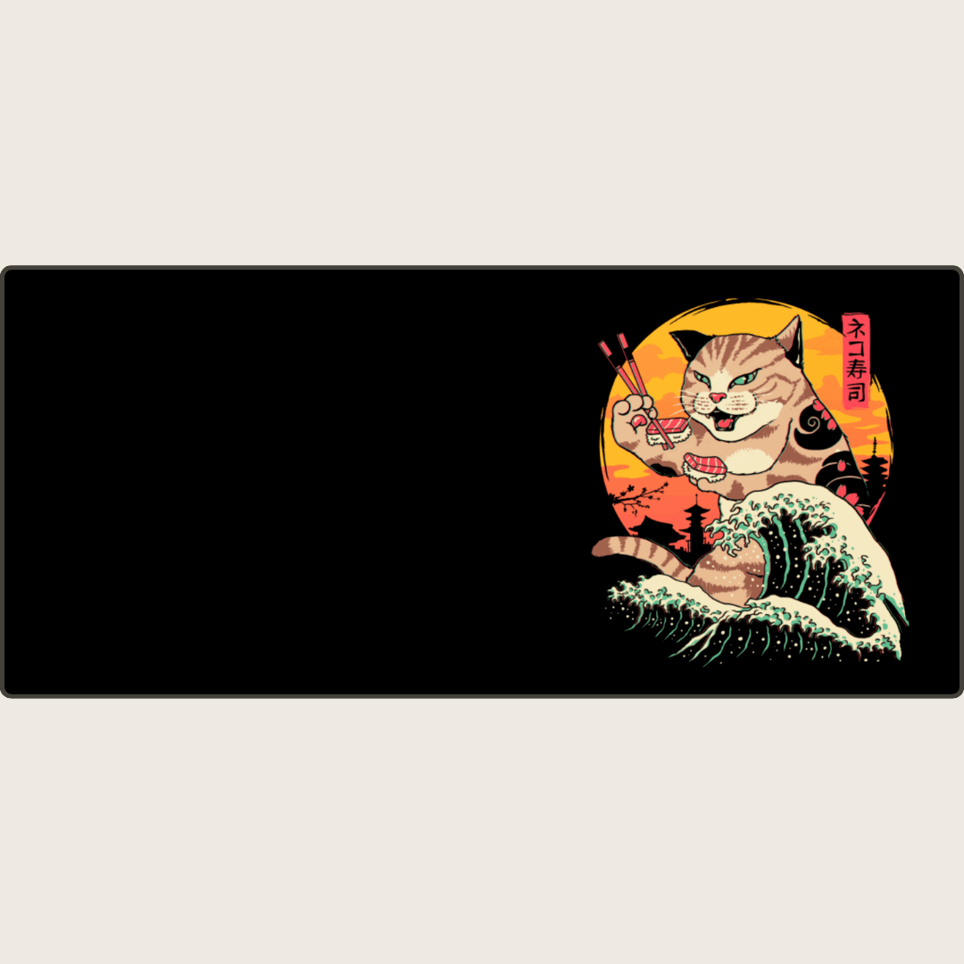 Furyfish - Ninja Cat Mouse Pads