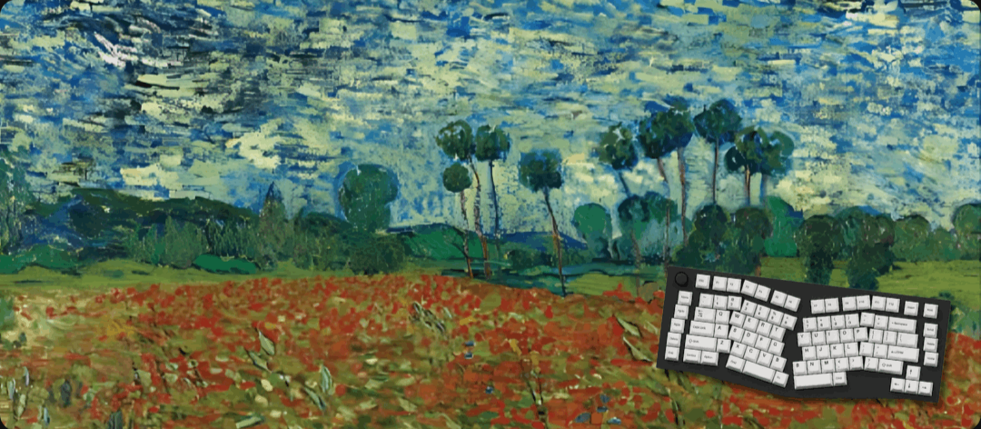 Poppy Field - Van Gogh Art Mouse Pads