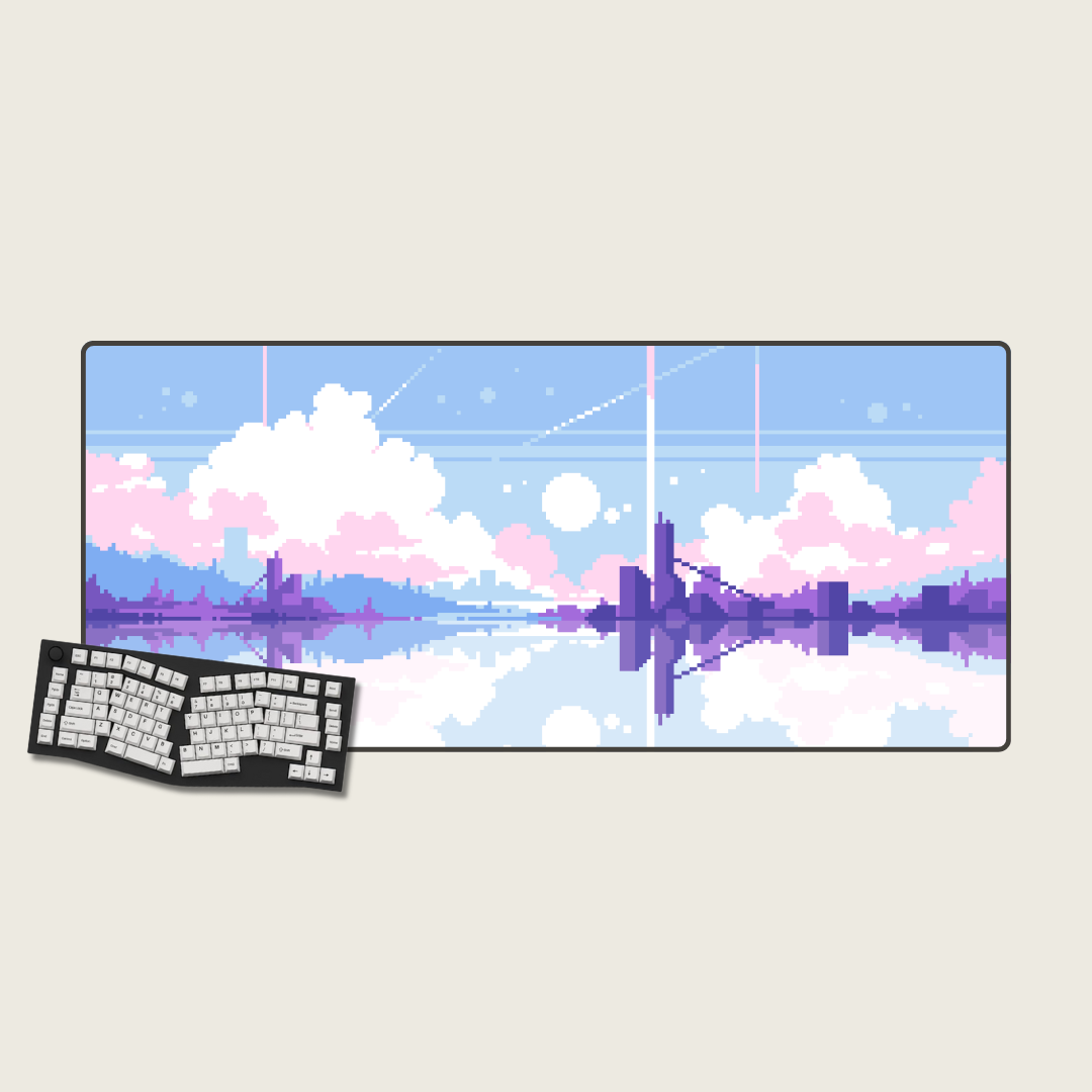 Pixelated Plains - Cityscape Mouse Pads