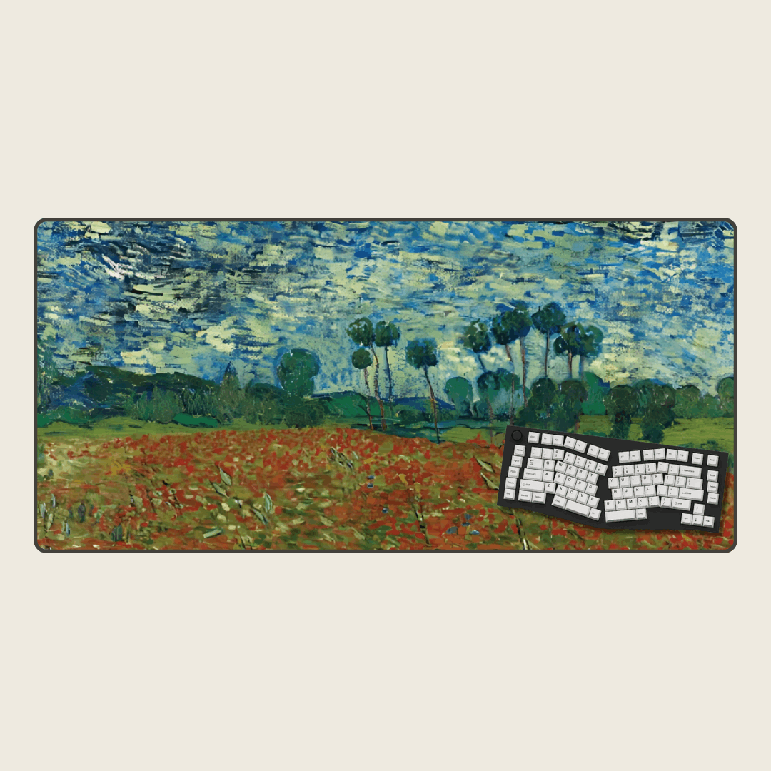 Poppy Field - Van Gogh Art Mouse Pads