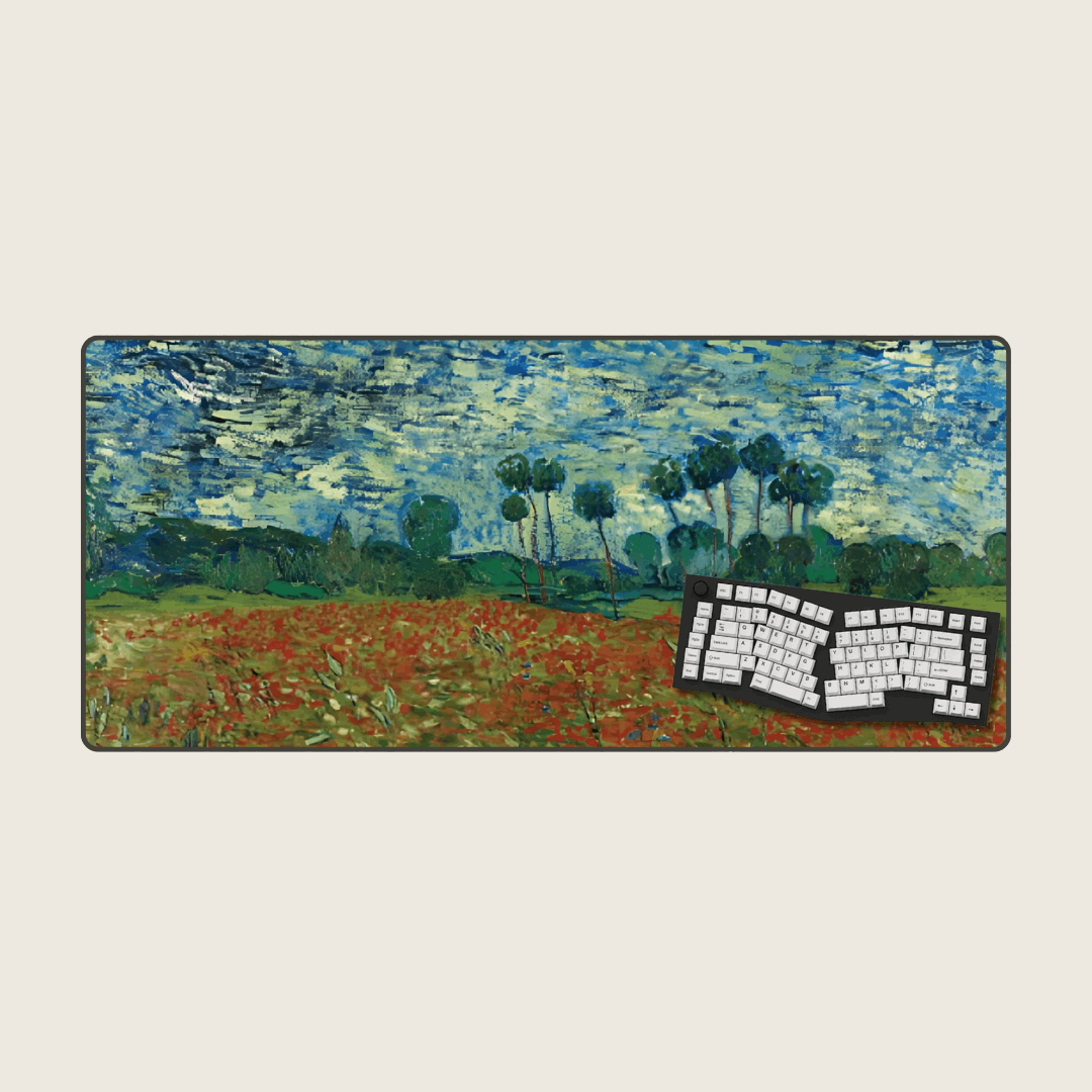 Poppy Field - Van Gogh Art Mouse Pads