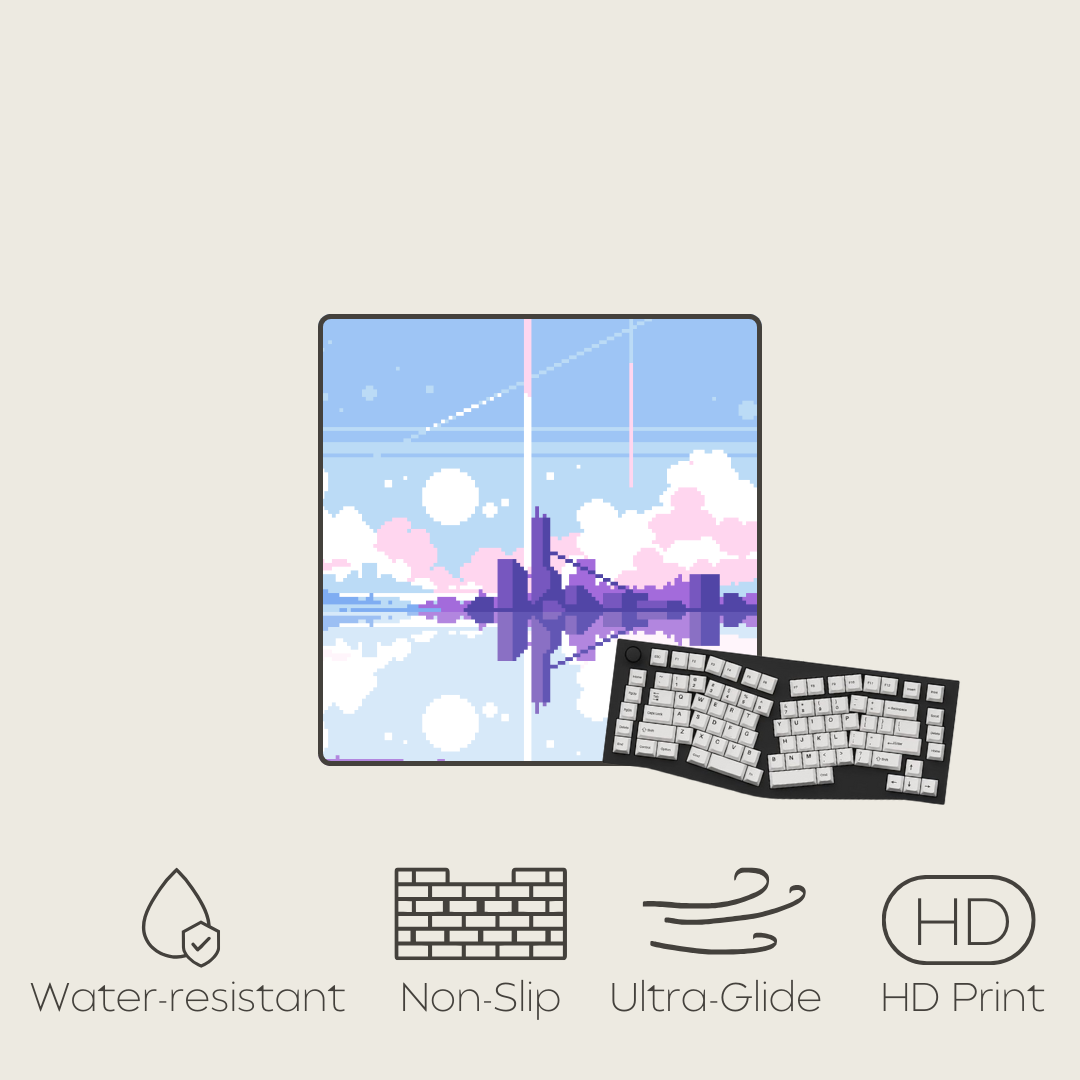 Pixelated Plains - Cityscape Mouse Pads