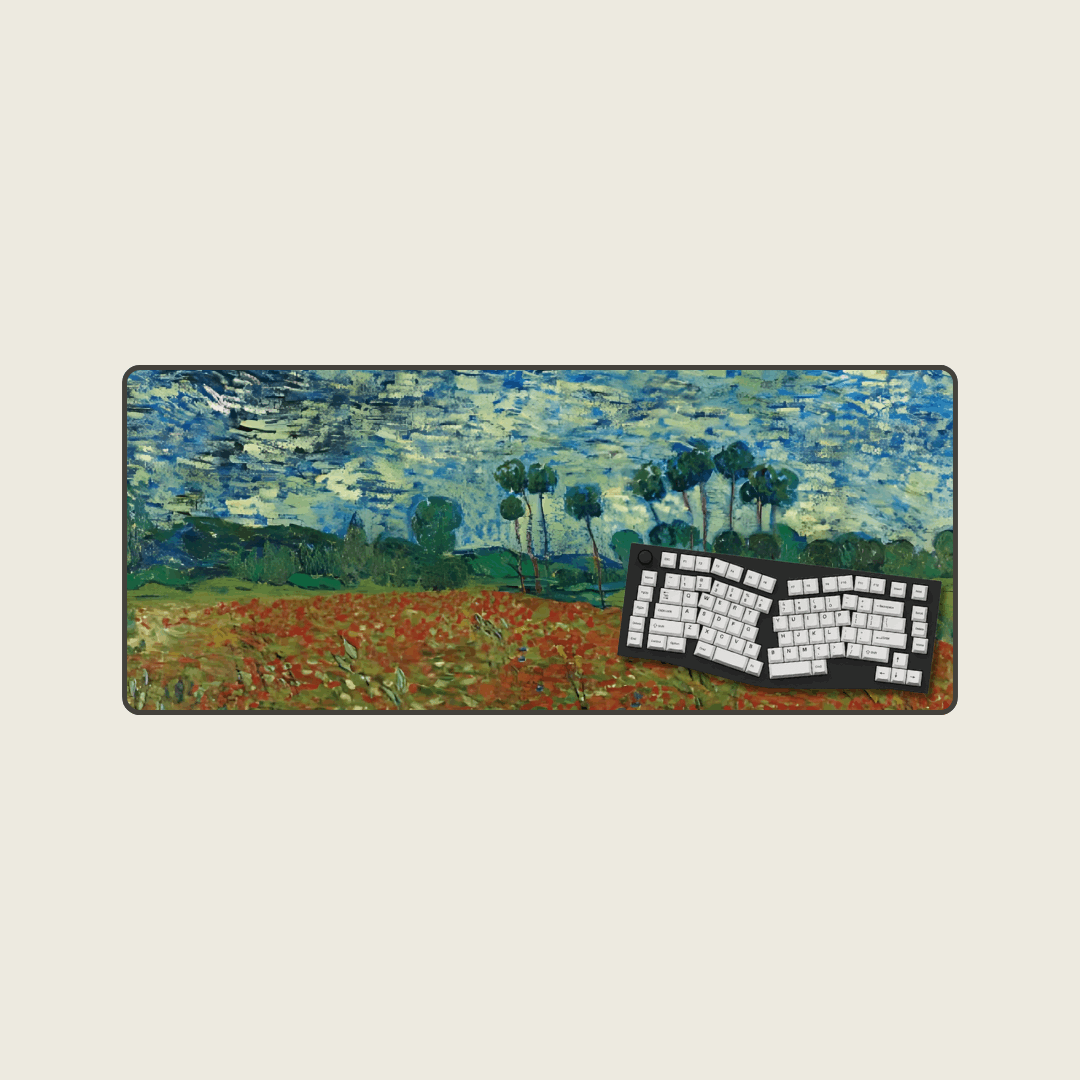 Poppy Field - Van Gogh Art Mouse Pads