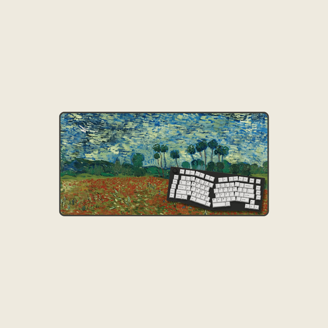 Poppy Field - Van Gogh Art Mouse Pads