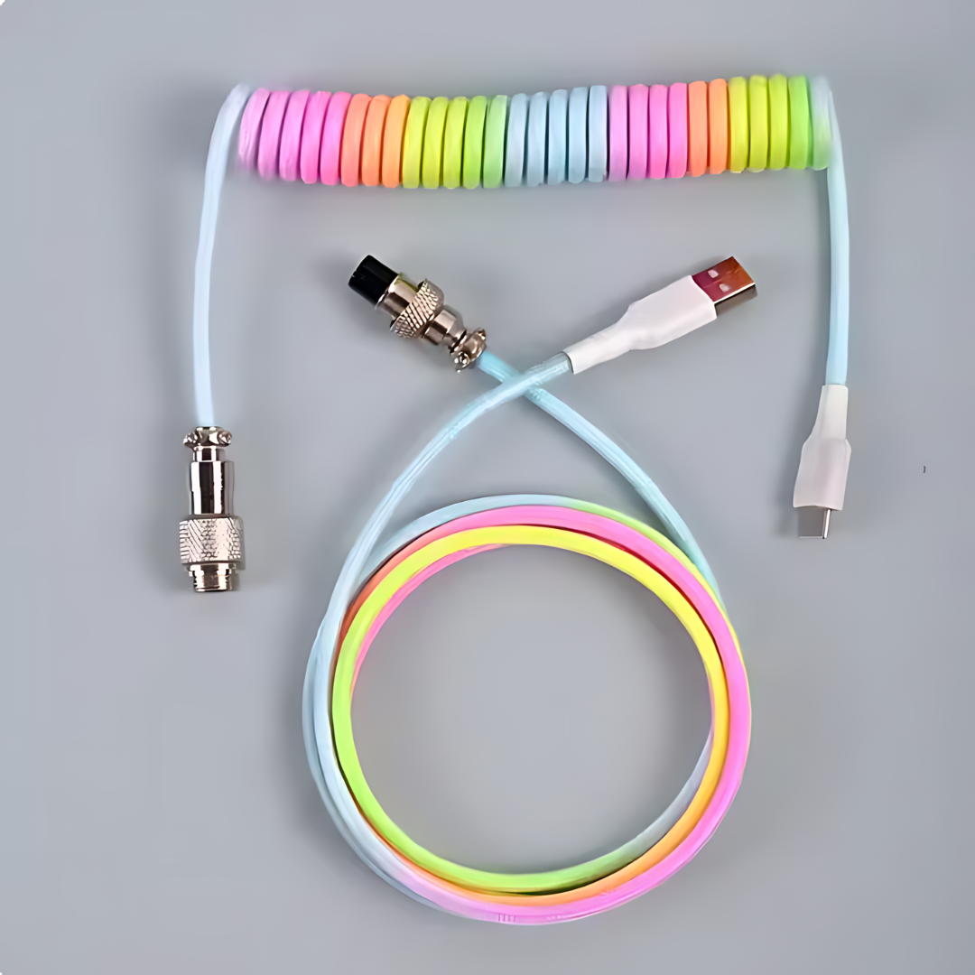 Coiled Keyboard Cables - uncapd. – Custom Gaming Mouse Pads | XXL & XXXXL Mouse Mats