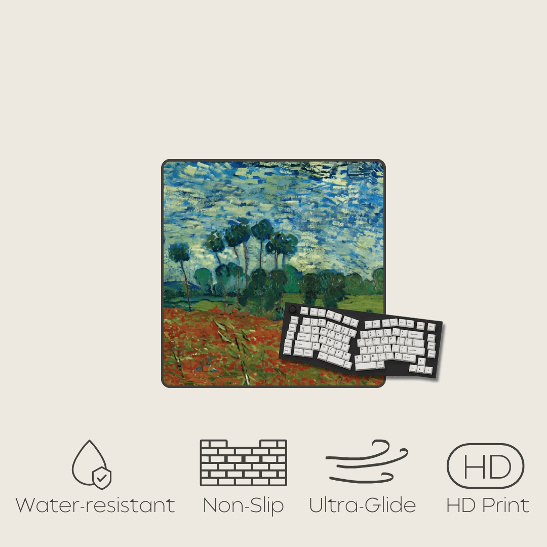 Poppy Field - Van Gogh Art Mouse Pads