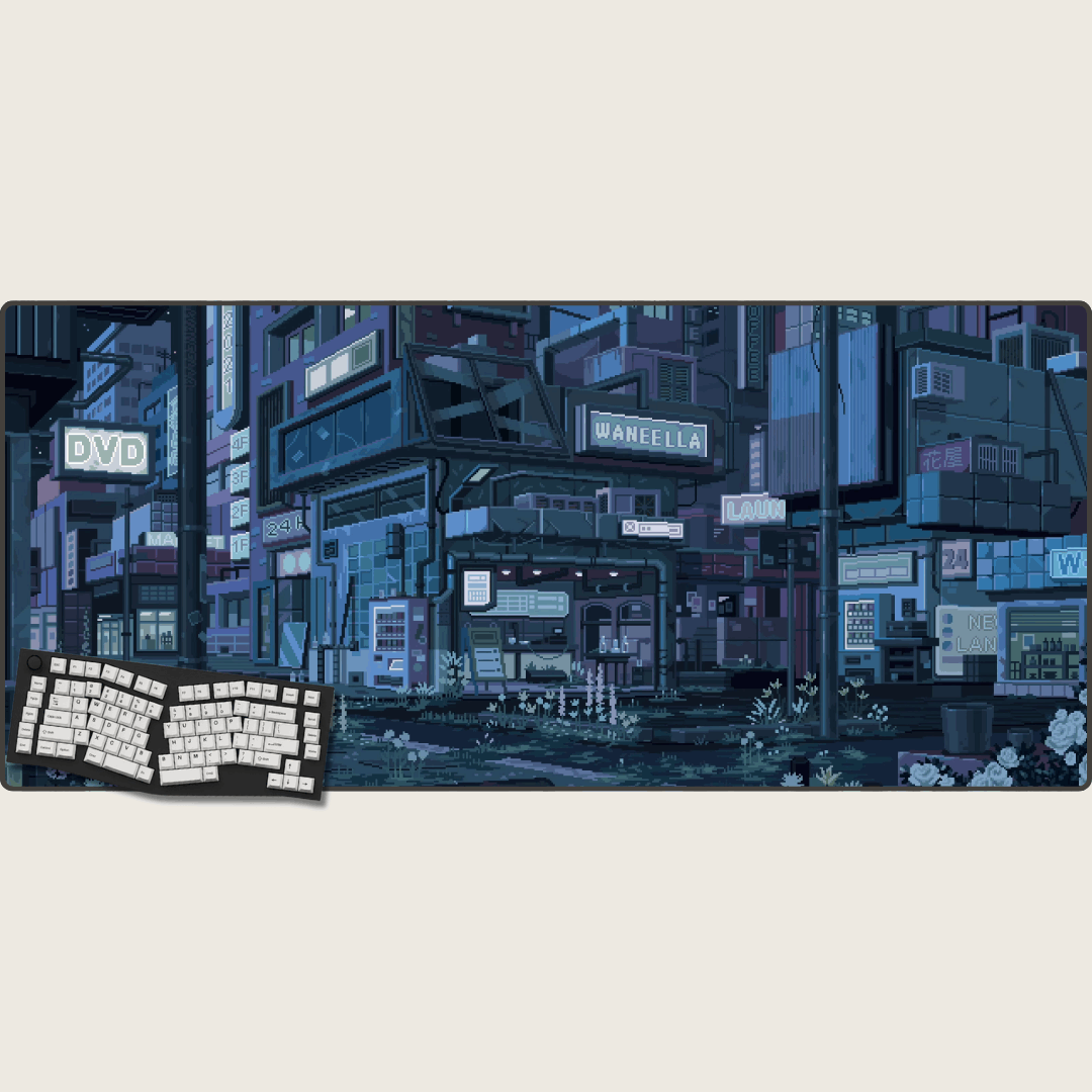 Sapphire Streets - Cityscape Mouse Pads