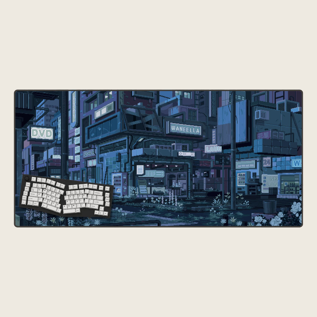 Sapphire Streets - Cityscape Mouse Pads