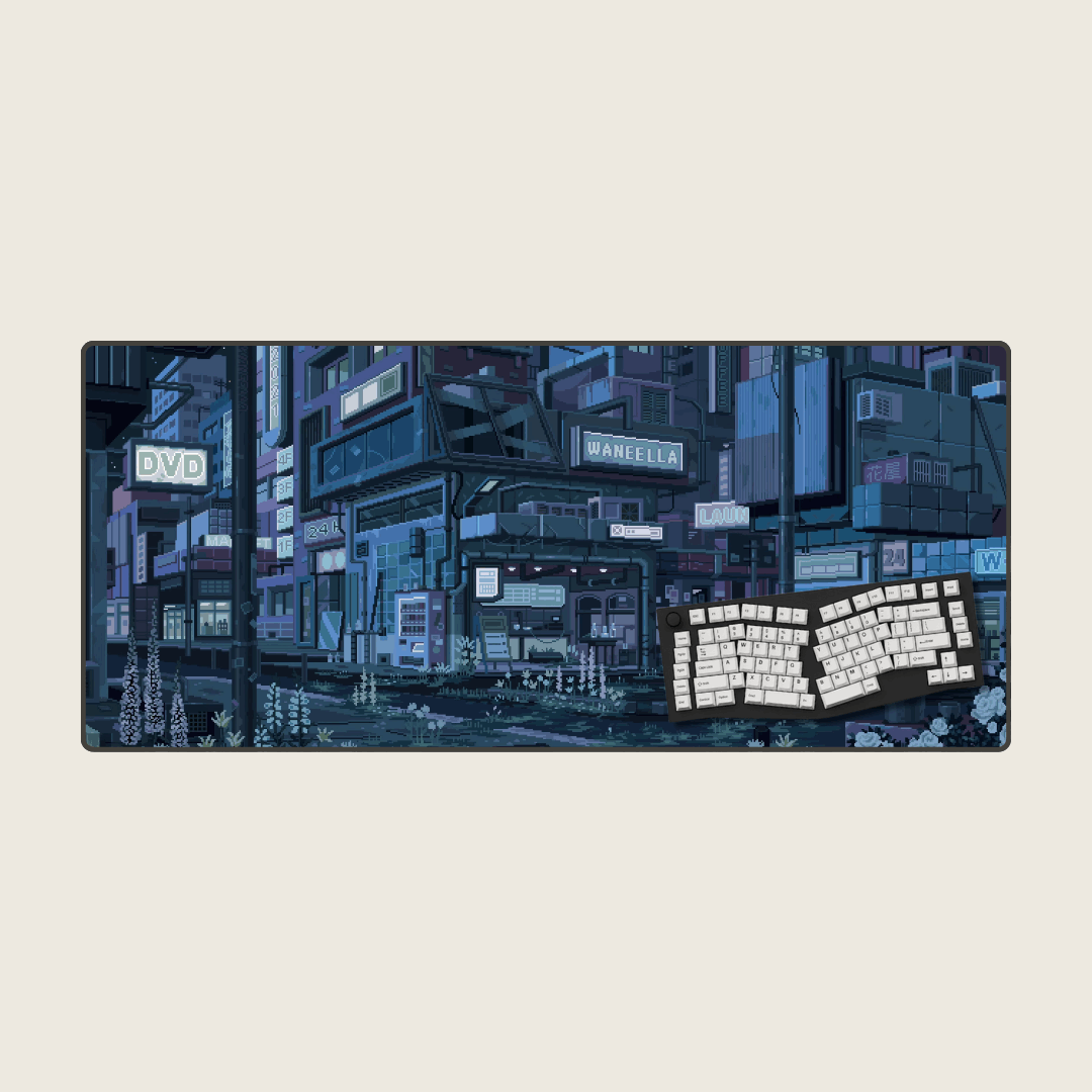 Sapphire Streets - Cityscape Mouse Pads
