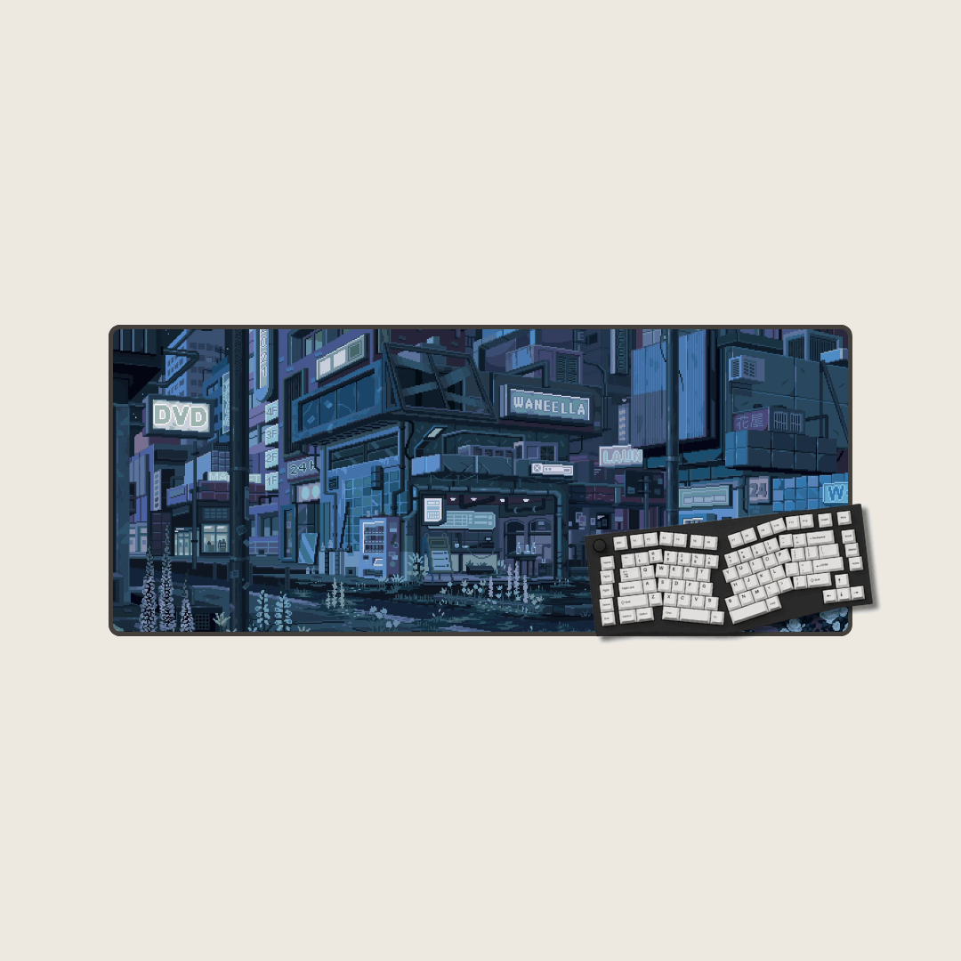 Sapphire Streets - Cityscape Mouse Pads