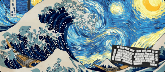The Cosmic Wave - Van Gogh Art Mouse Pads