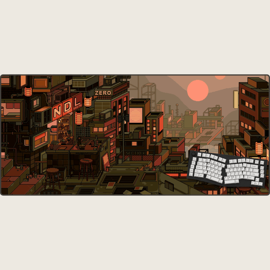 Sunset Sepia - Cityscape Mouse Pads