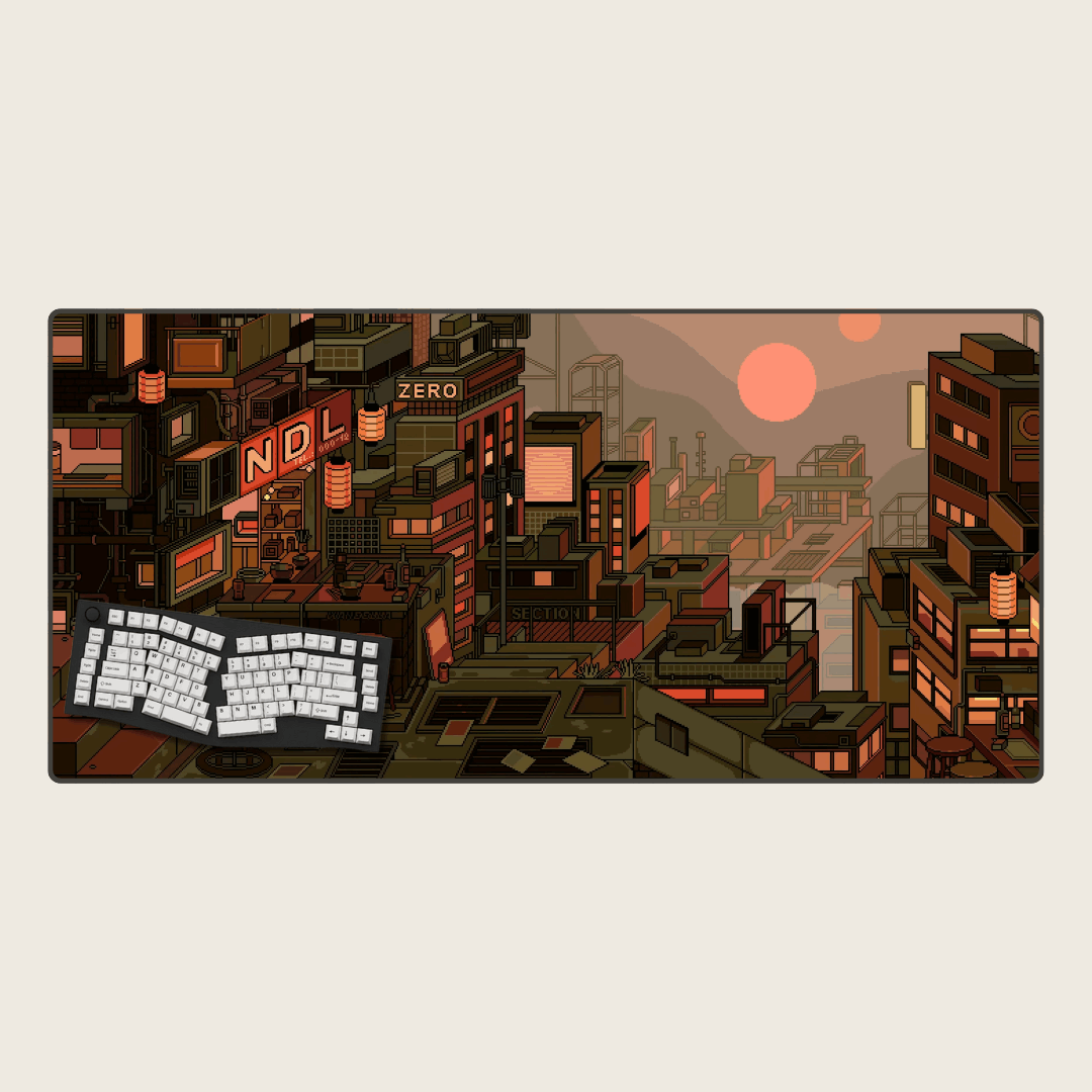 Sunset Sepia - Cityscape Mouse Pads