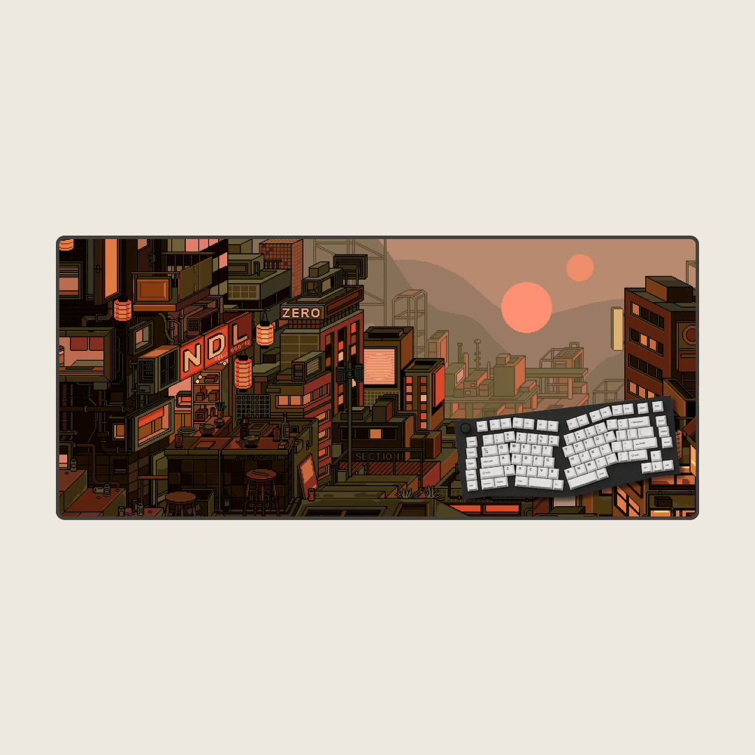 Sunset Sepia - Cityscape Mouse Pads