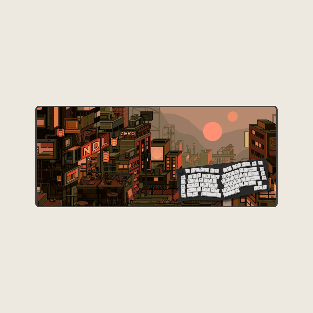 Sunset Sepia - Cityscape Mouse Pads