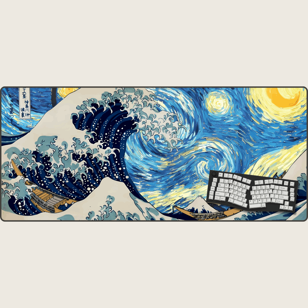 The Cosmic Wave - Van Gogh Art Mouse Pads