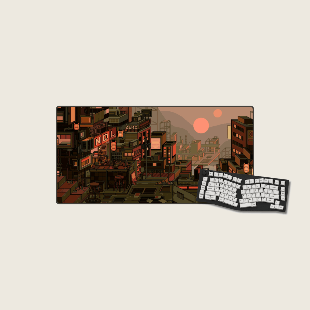 Sunset Sepia - Cityscape Mouse Pads