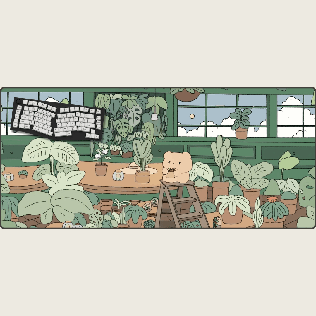 Greenhouse Grizzly Day - Dream Landscape Mouse Pads