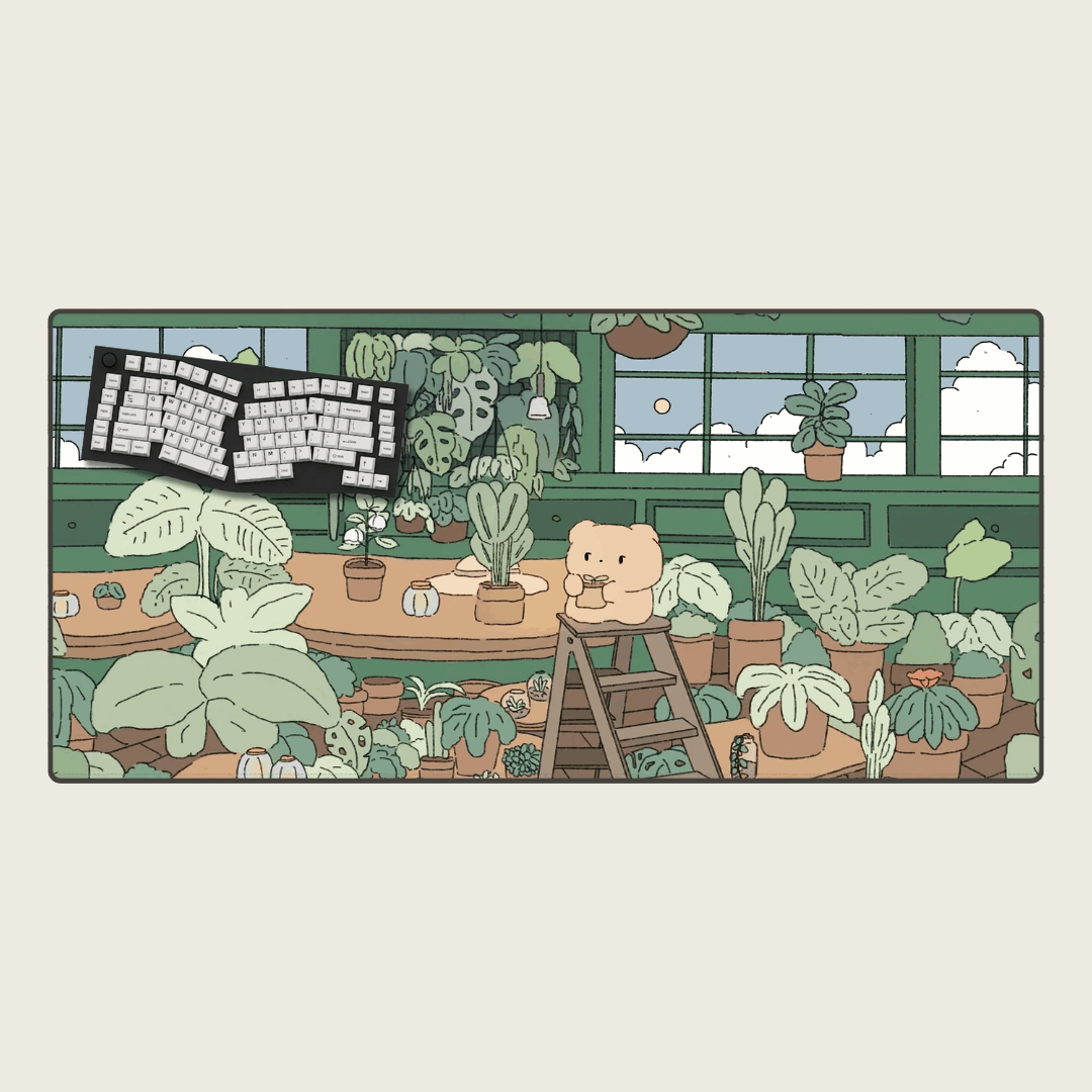 Greenhouse Grizzly Day - Dream Landscape Mouse Pads