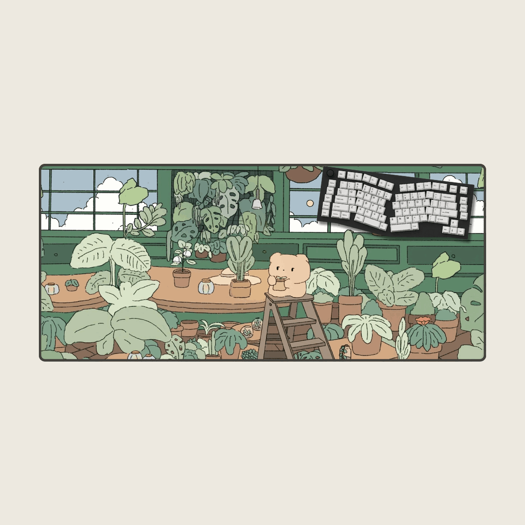 Greenhouse Grizzly Day - Dream Landscape Mouse Pads