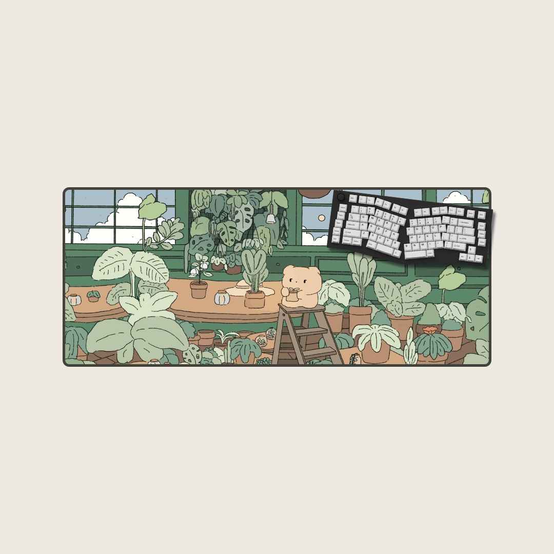 Greenhouse Grizzly Day - Dream Landscape Mouse Pads