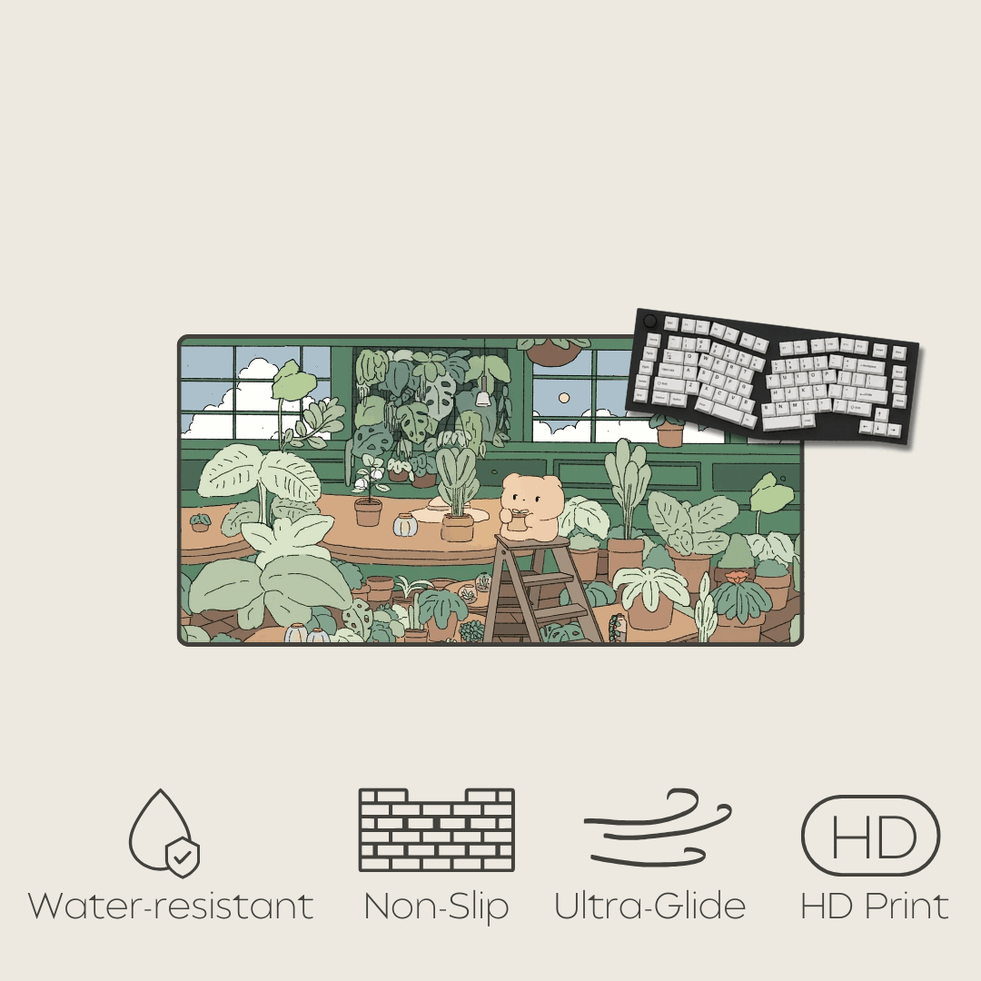 Greenhouse Grizzly Day - Dream Landscape Mouse Pads