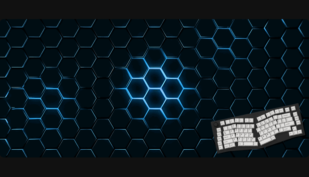 Flux Blue Hexagonal Mouse Pad