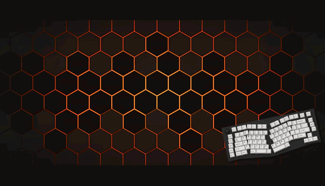 Orange Hexagonal Mouse Pad