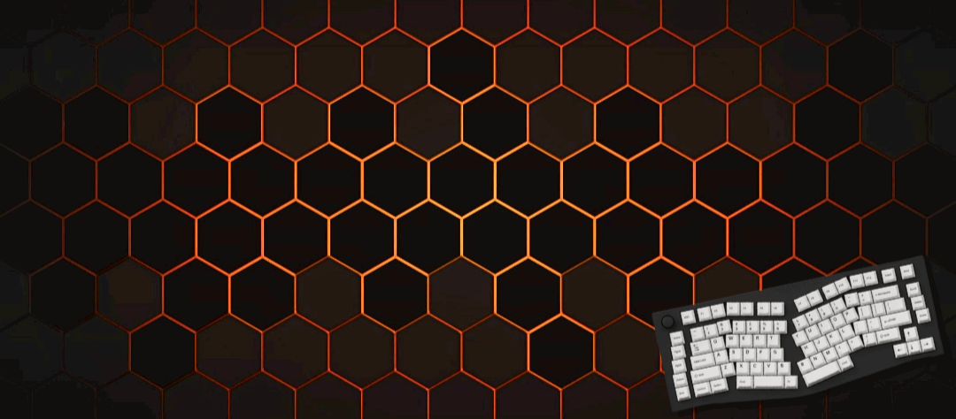 Orange Hexagonal Mouse Pad