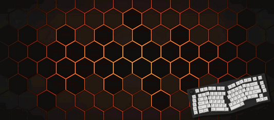 Orange Hexagonal Mouse Pad