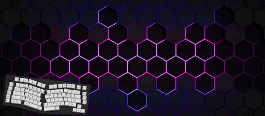 Purple Hexagonal Mouse Pad