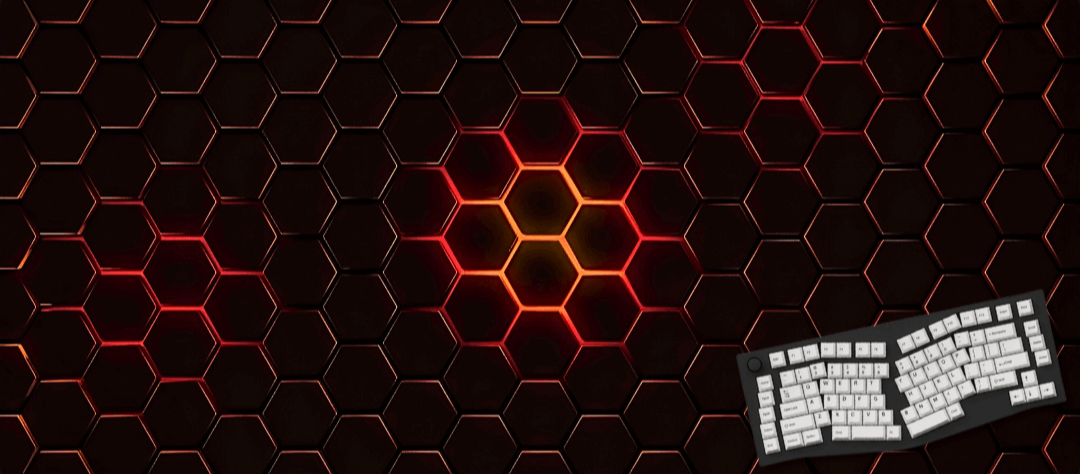 Red Hexagonal Mouse Pad