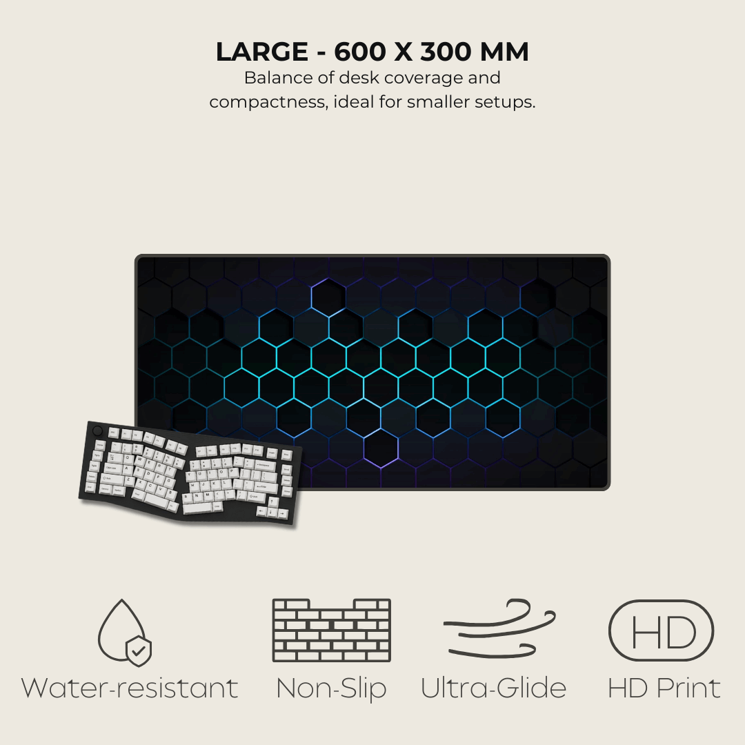 Vertex Green Hexagonal Mouse Pad