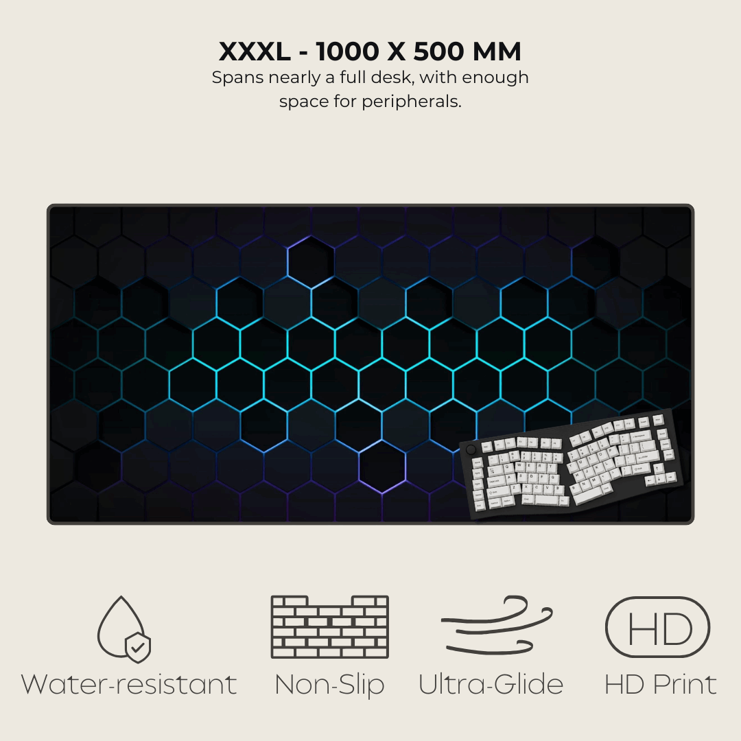 Vertex Green Hexagonal Mouse Pad