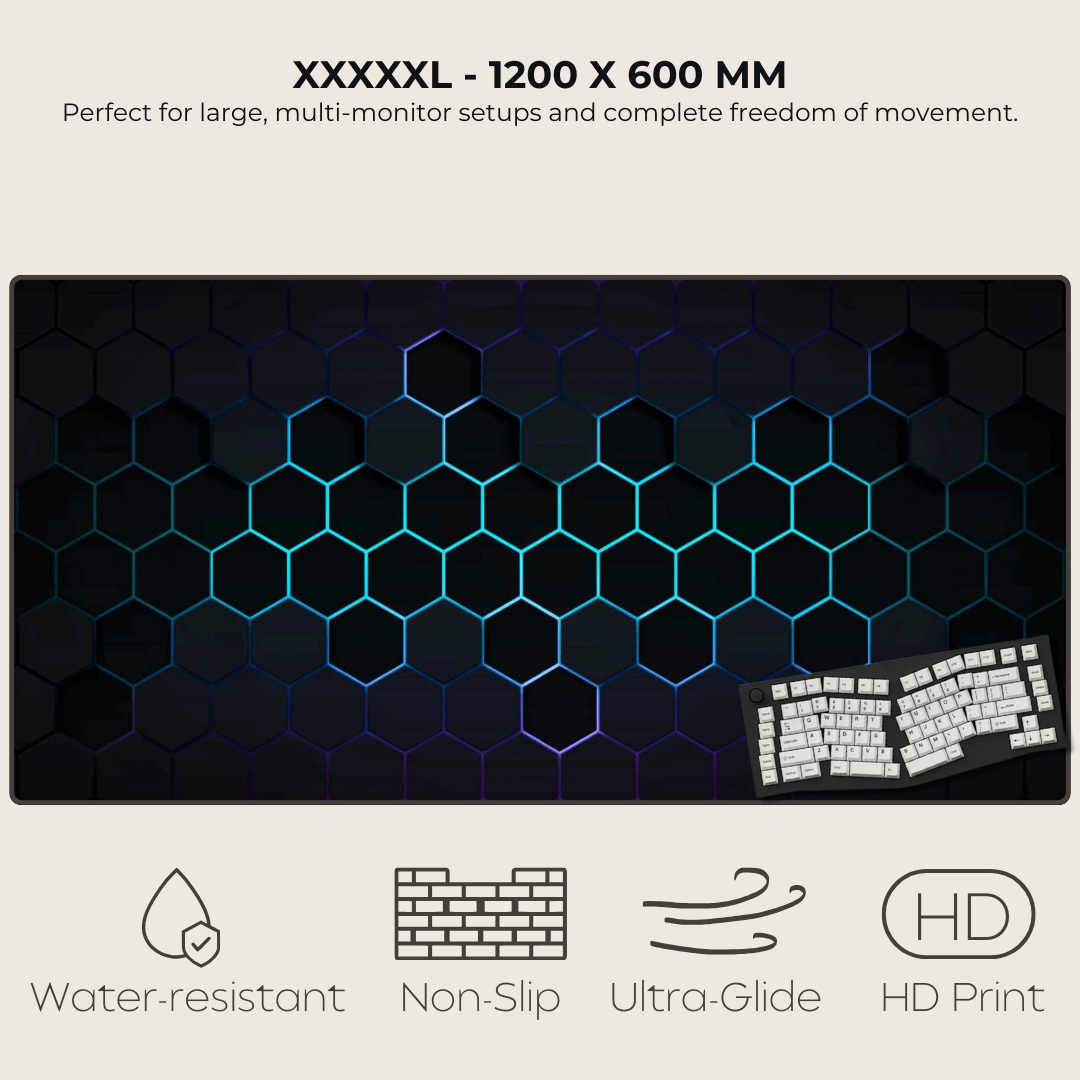Vertex Green Hexagonal Mouse Pad