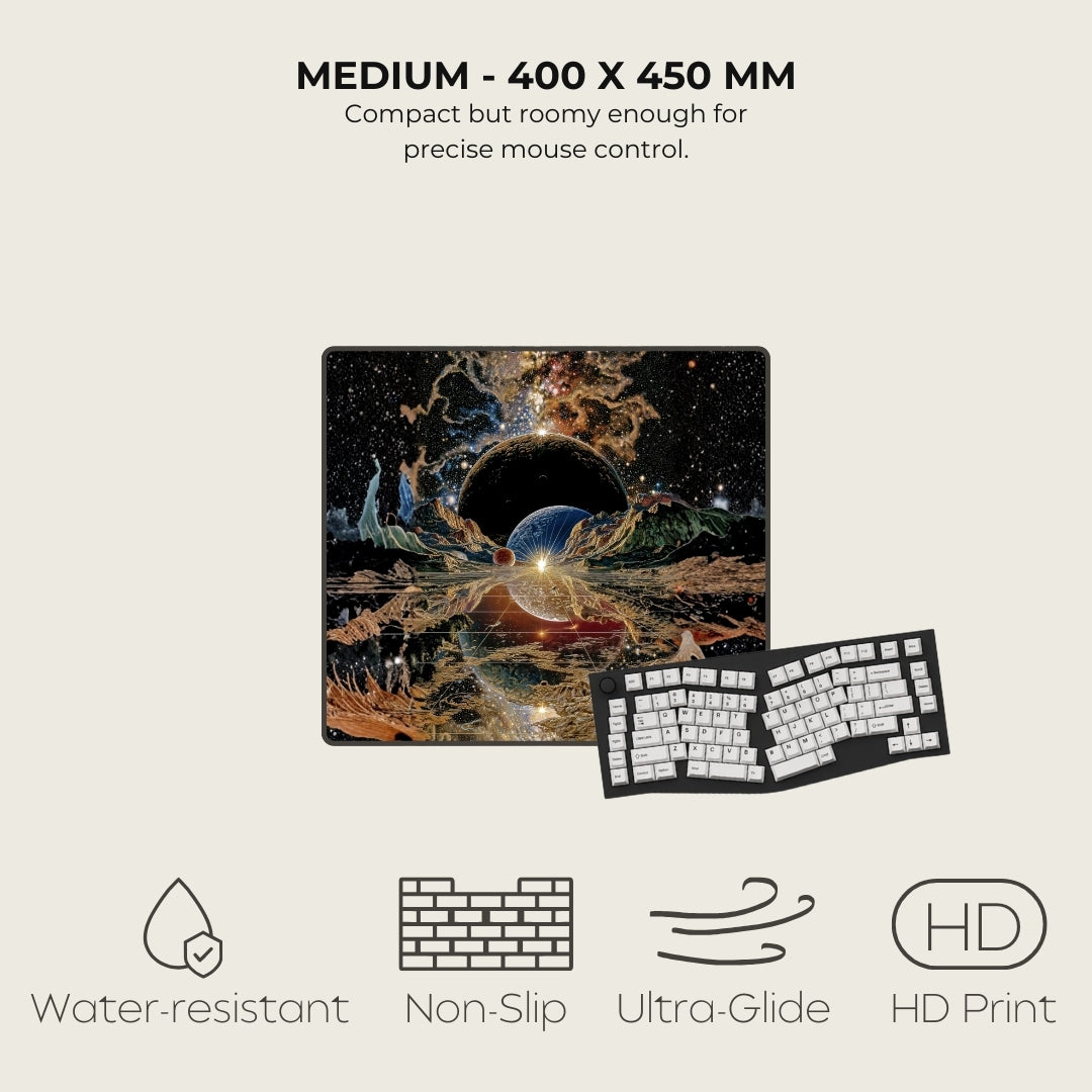 Back To Where It Began Cosmic Surrealism Mouse Pads Medium