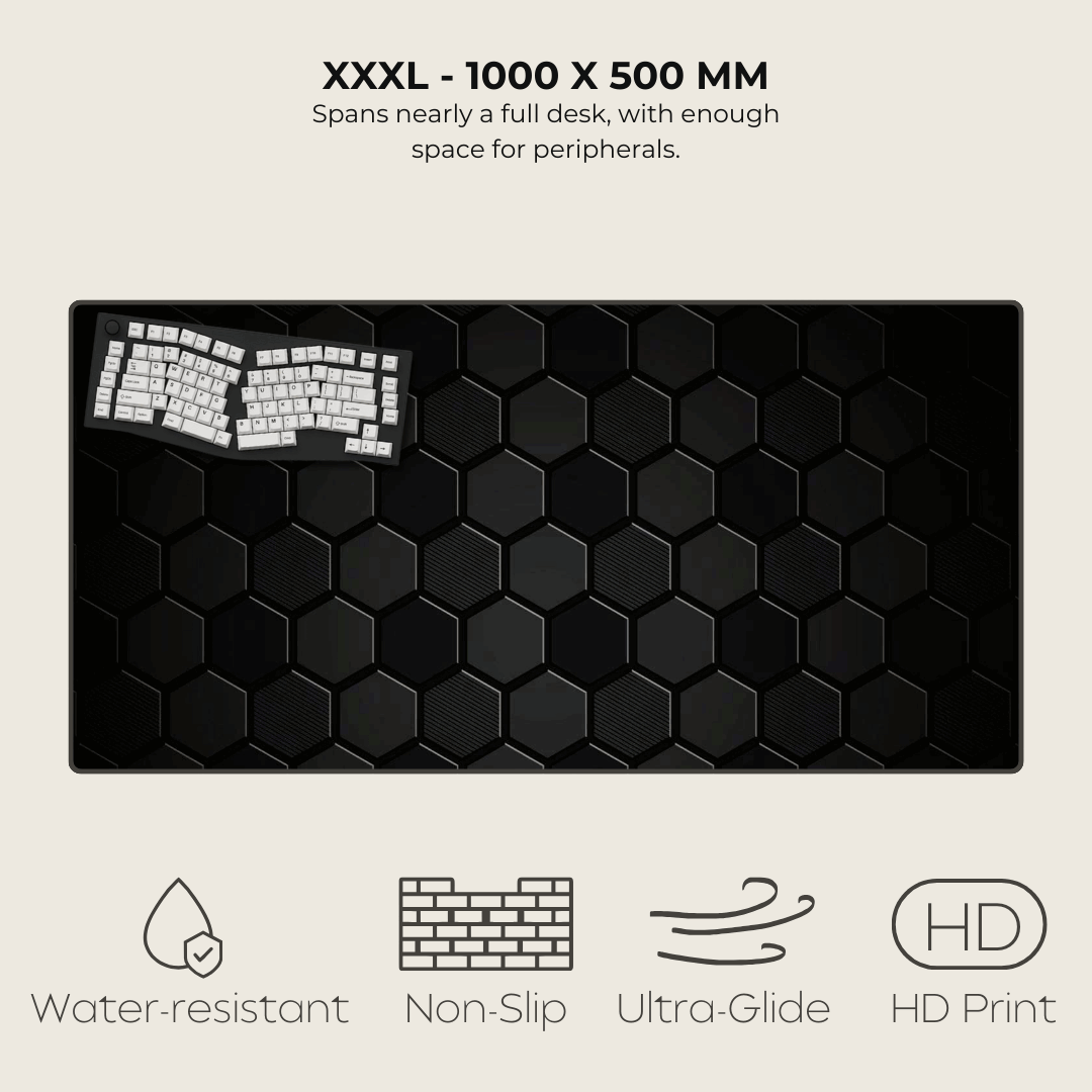 Carbon Fibre Hexagonal Mouse Pad