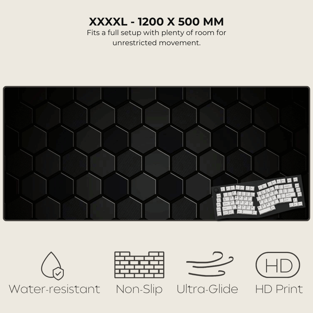 Carbon Fibre Hexagonal Mouse Pad