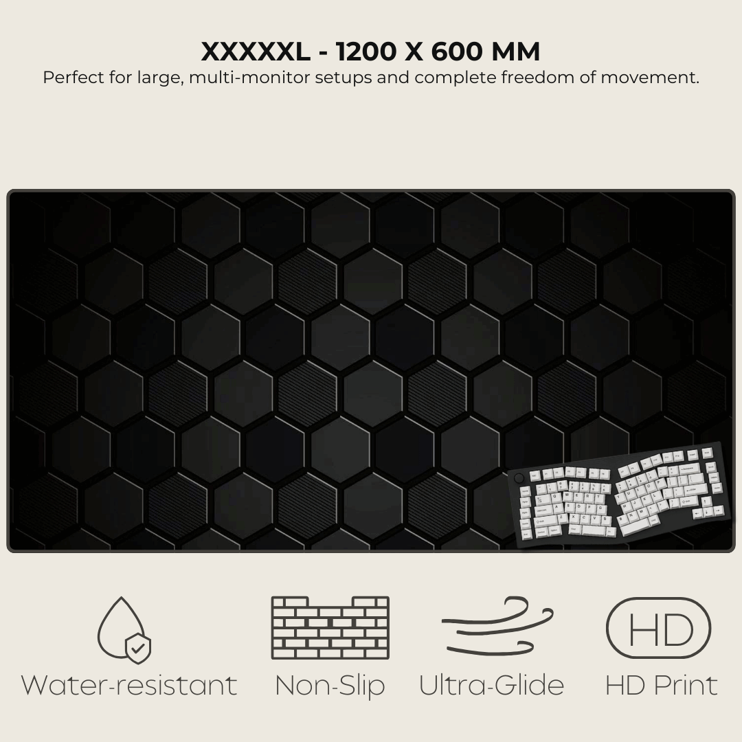 Carbon Fibre Hexagonal Mouse Pad
