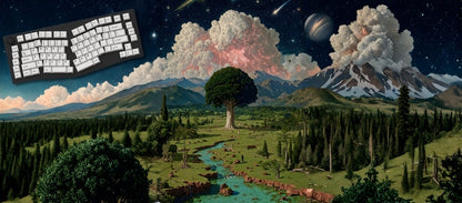 Echoes of Another Life Cosmic Surrealism Mousepads