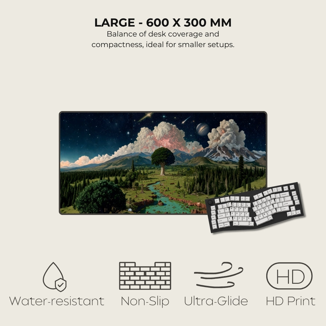 Echoes of Another Life Cosmic Surrealism Mousepads Large