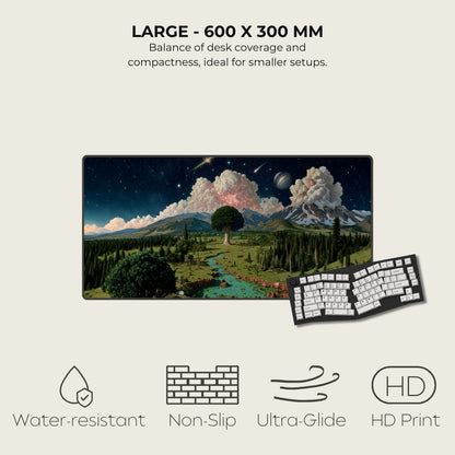 Echoes of Another Life Cosmic Surrealism Mousepads Large