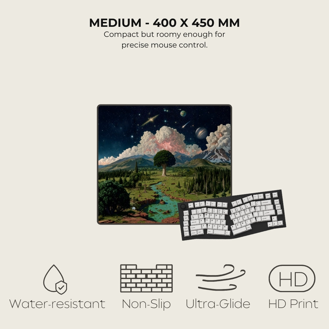 Echoes of Another Life Cosmic Surrealism Mousepads Medium